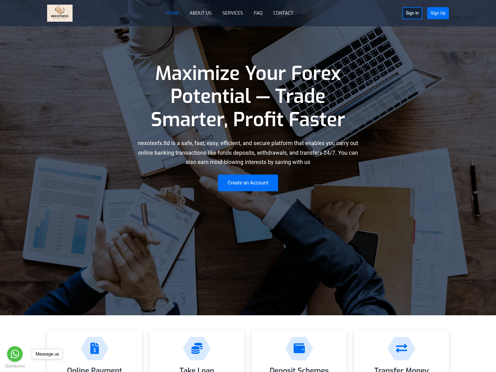 Screenshot of nexotexfx.ltd
