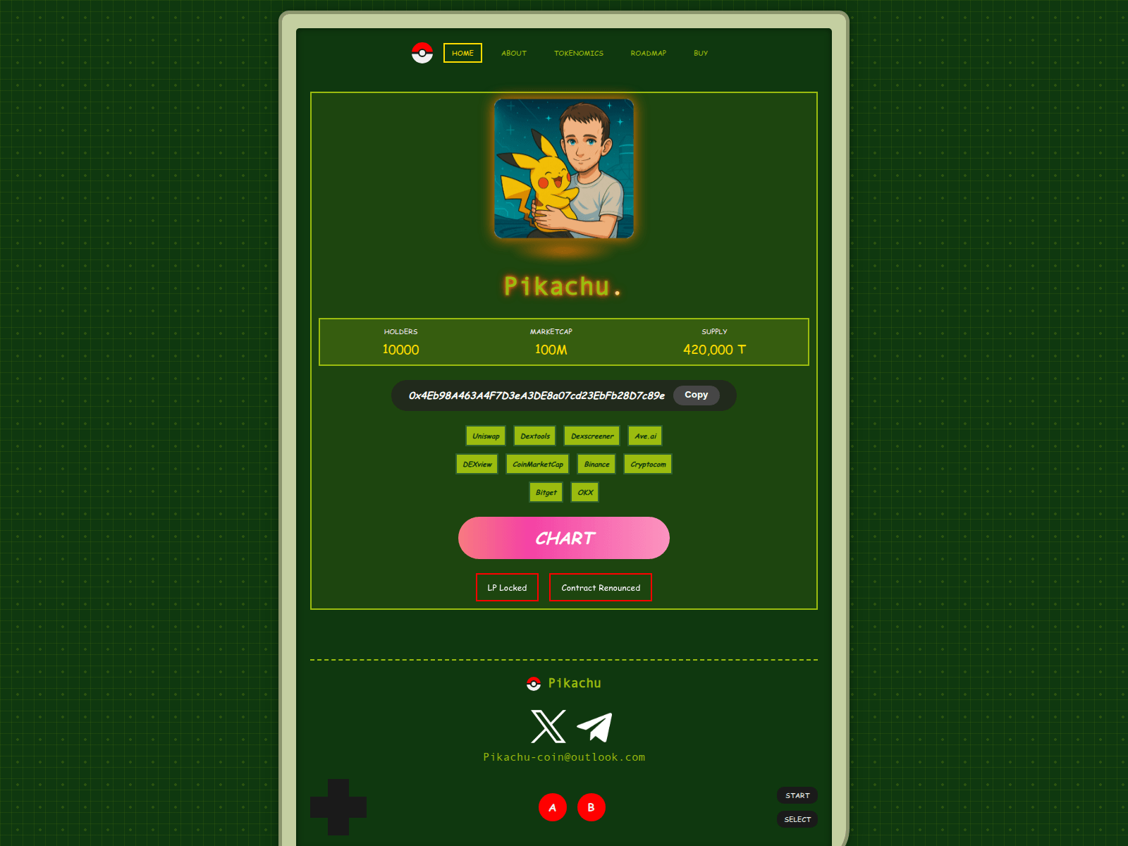 Screenshot of pikachucto.xyz