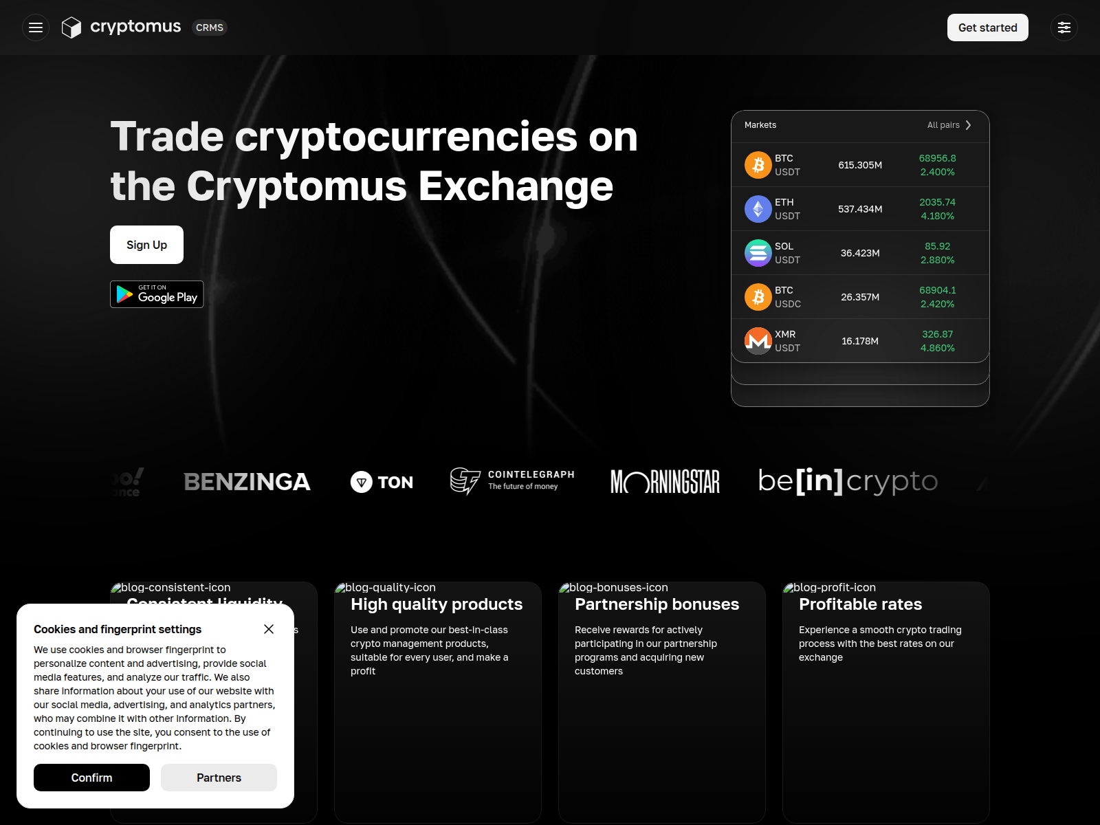 Screenshot of cryptomus-pay.cc