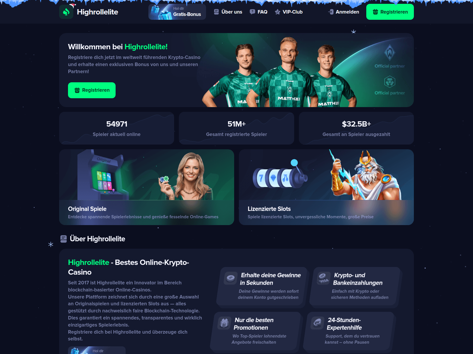 Screenshot of highrollelite.com