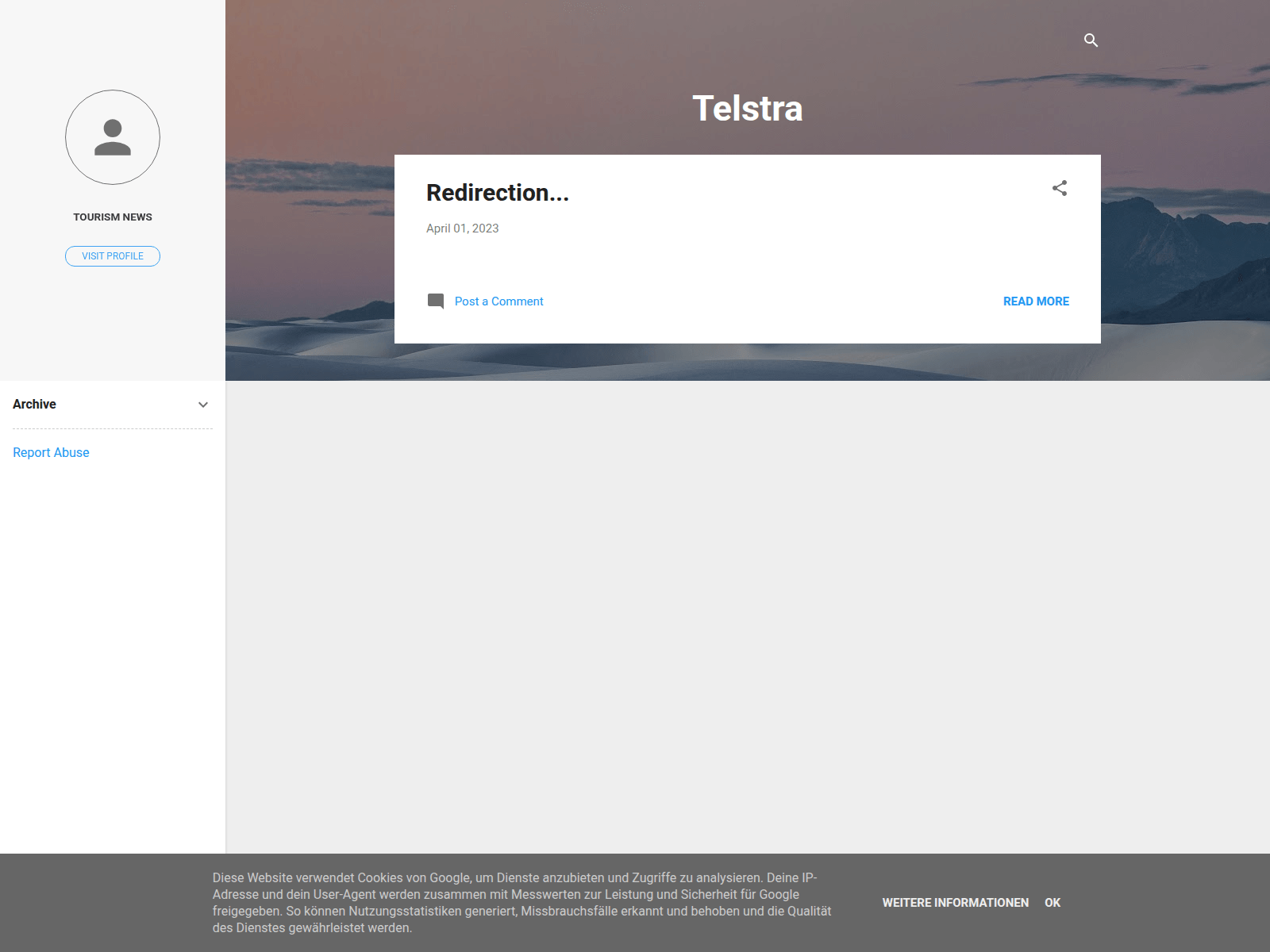 Screenshot of telstra23.blogspot.com