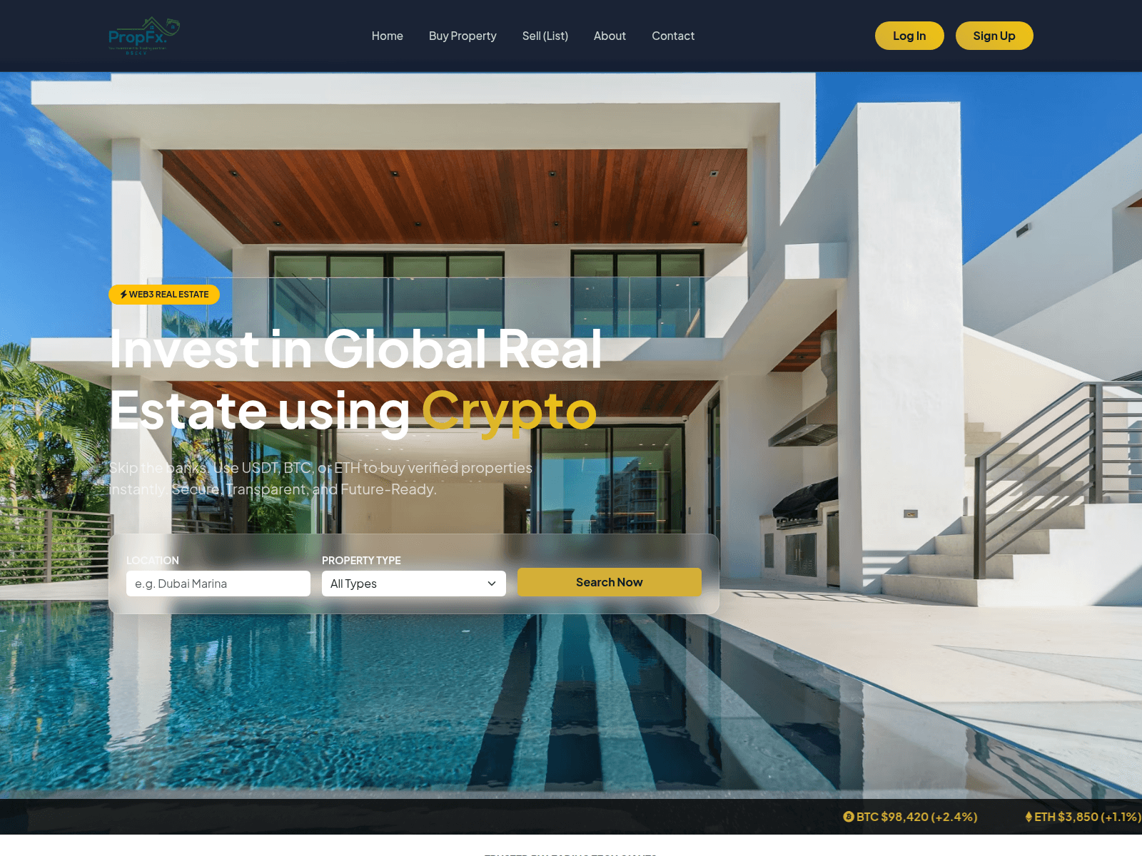 Screenshot of propfx.live