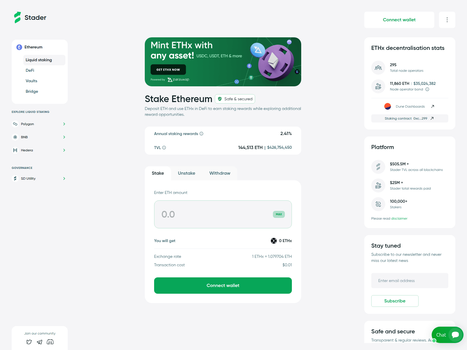 Screenshot of staderlabs.digital