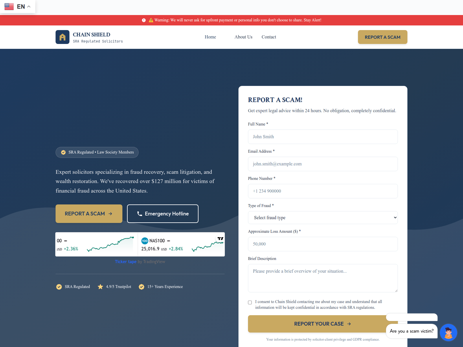 Screenshot of chain-shield.com