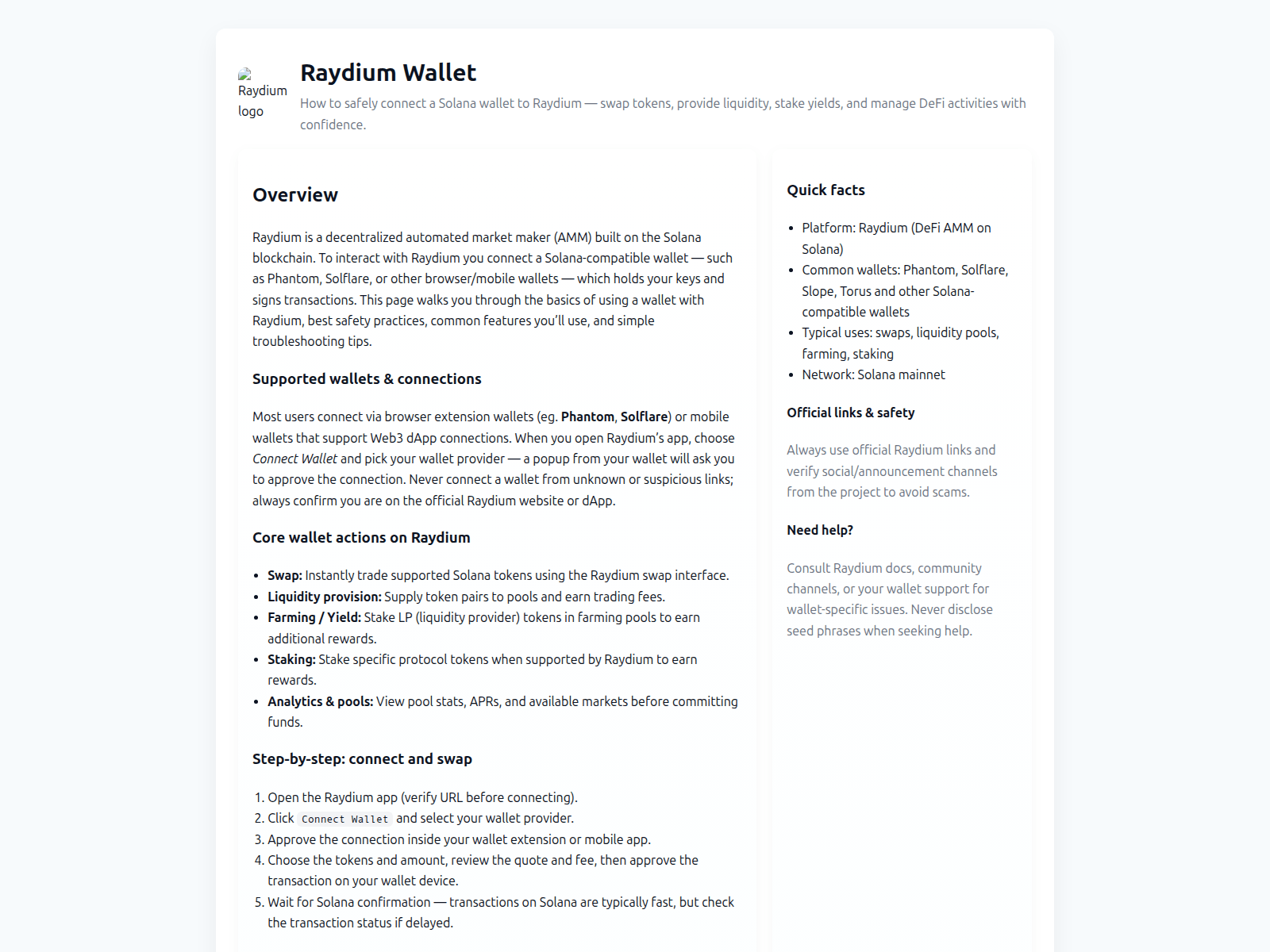 Screenshot of raydiumwalle.vercel.app