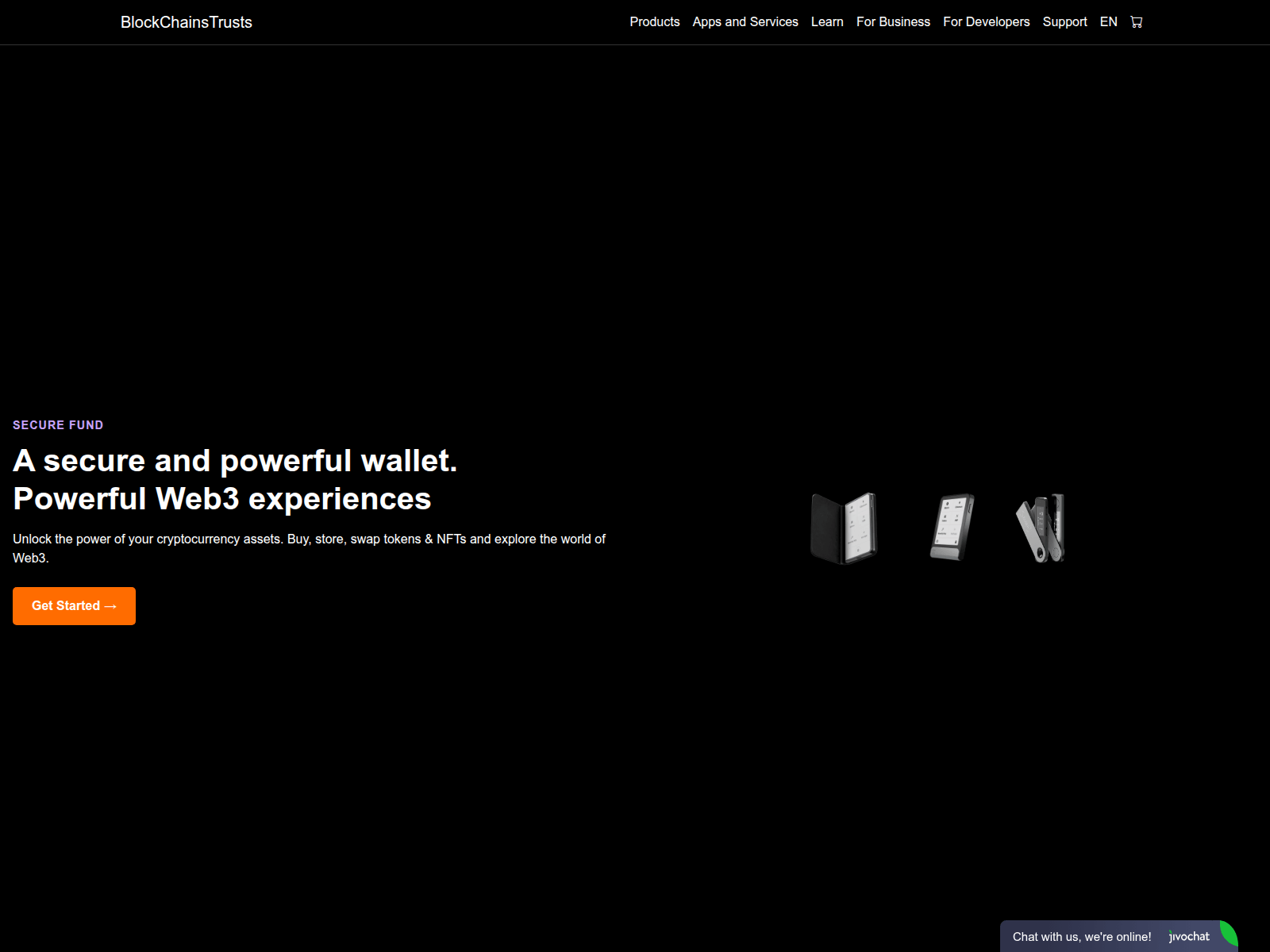 Screenshot of www.blockchainntrust.com