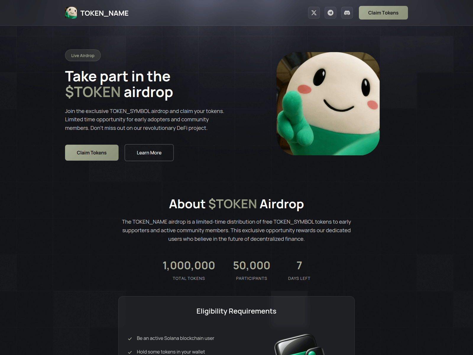 Screenshot of send-bag.fun