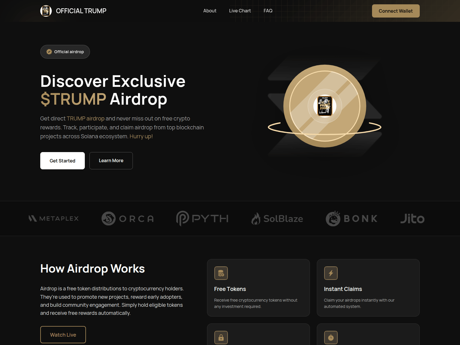 Screenshot of trump-coin.help