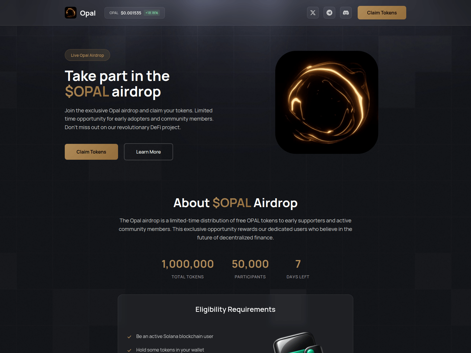 Screenshot of events-opal.fun