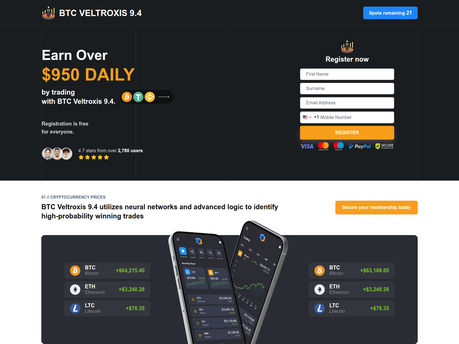Screenshot of btcveltroxis94.com