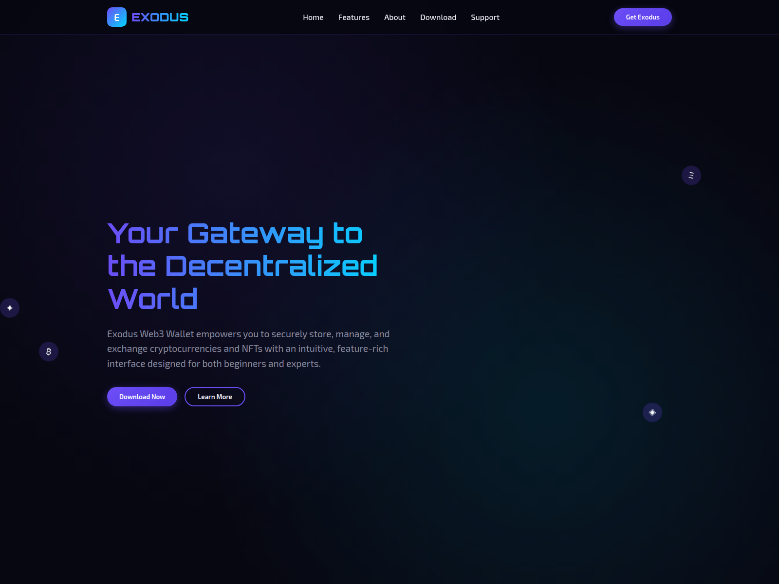Screenshot of exodus-extension.pages.dev
