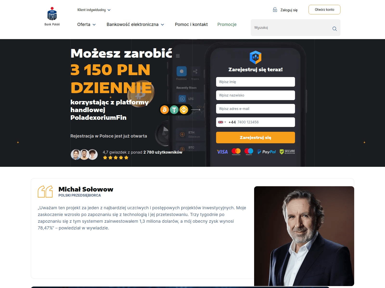 Screenshot of poladexoriumfin.com