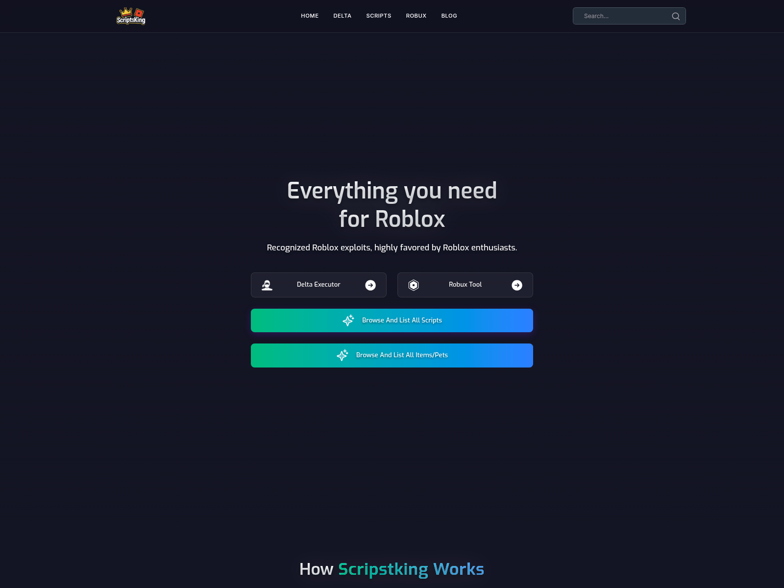 Screenshot of scriptsking.com