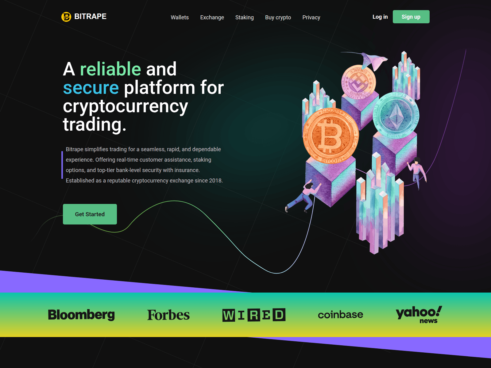 Screenshot of bitrape.com
