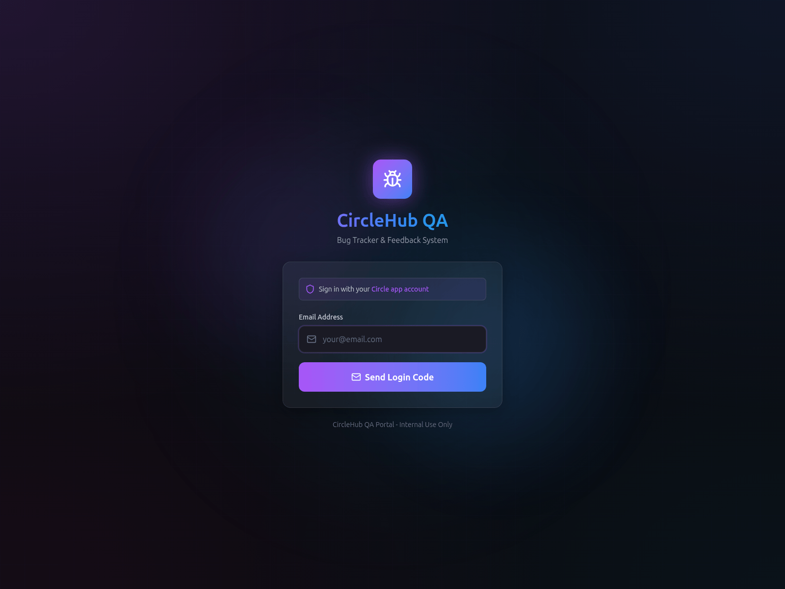 Screenshot of hub.qa.circle.colligence.in
