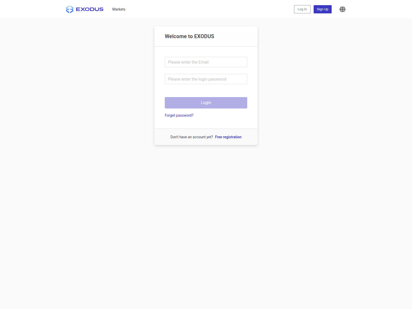 Screenshot of exodusvault.com