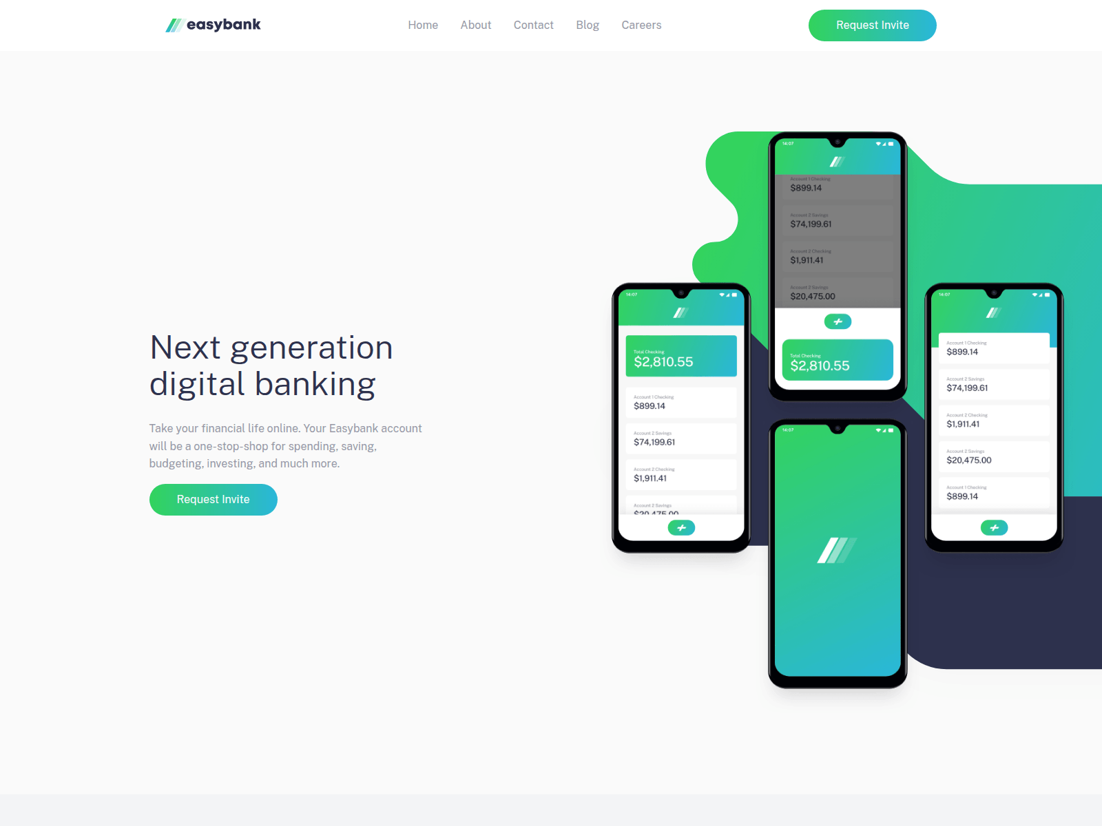 Screenshot of easy-bank-jjsdcghpj-blackpheonix.vercel.app