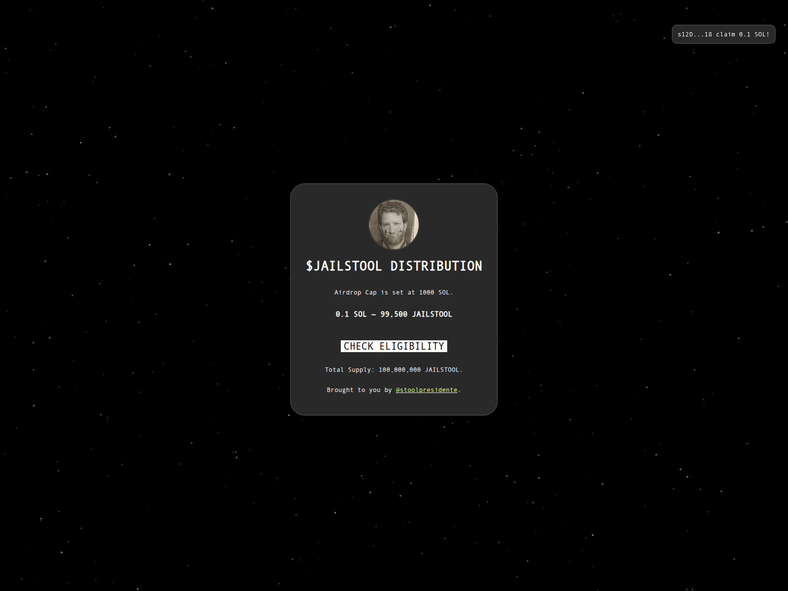 Screenshot of jailstool-allocation.xyz