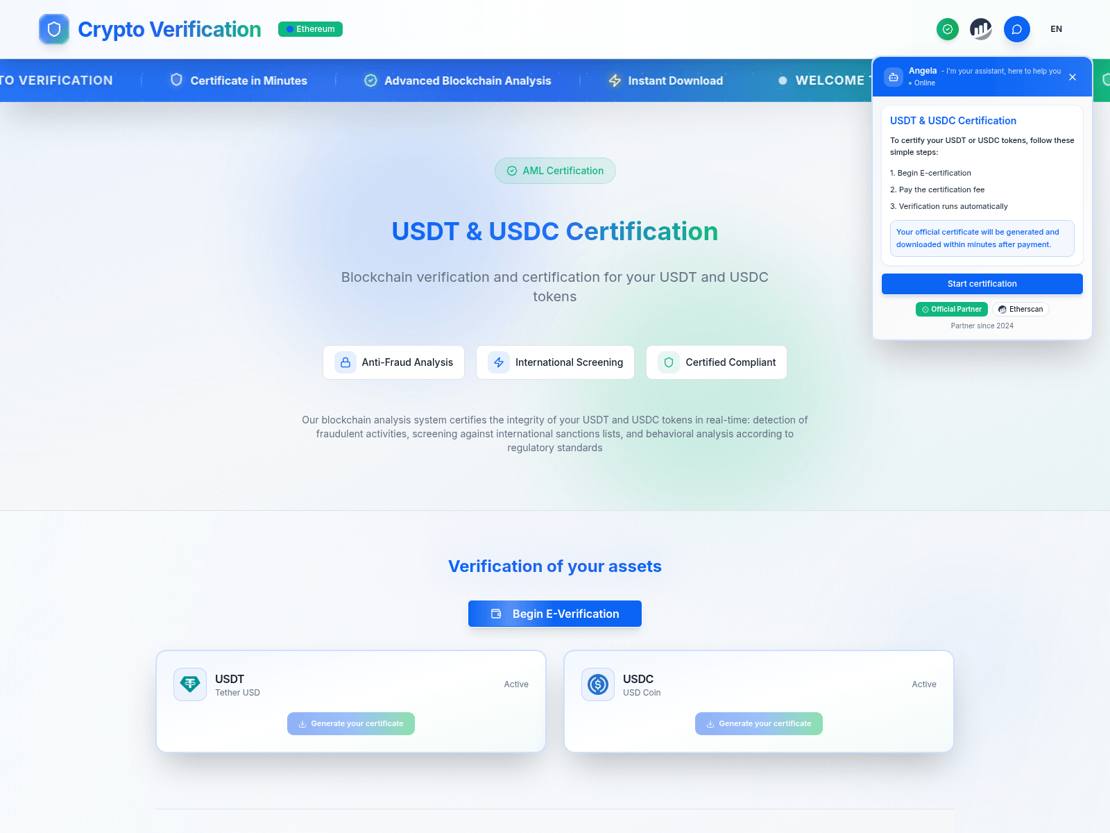 Screenshot of crypto-verification.com
