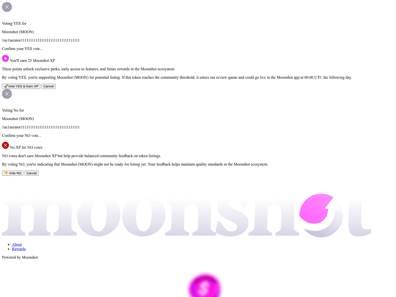 Screenshot of moonshots-vote.today