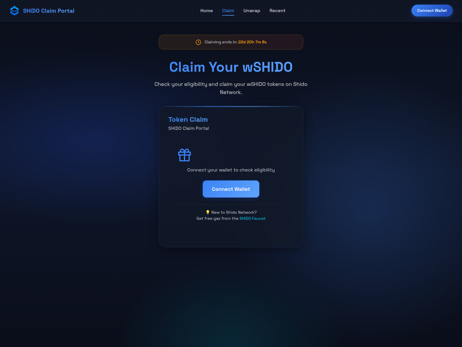 Screenshot of portalclaim-shido.xyz