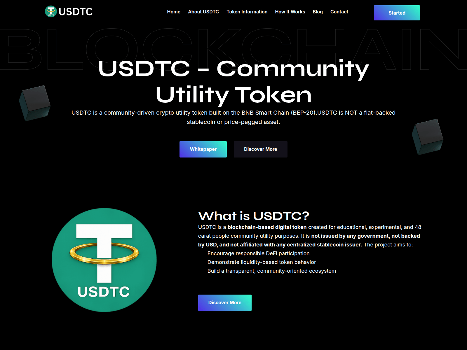 Screenshot of usdtc-community.co.in