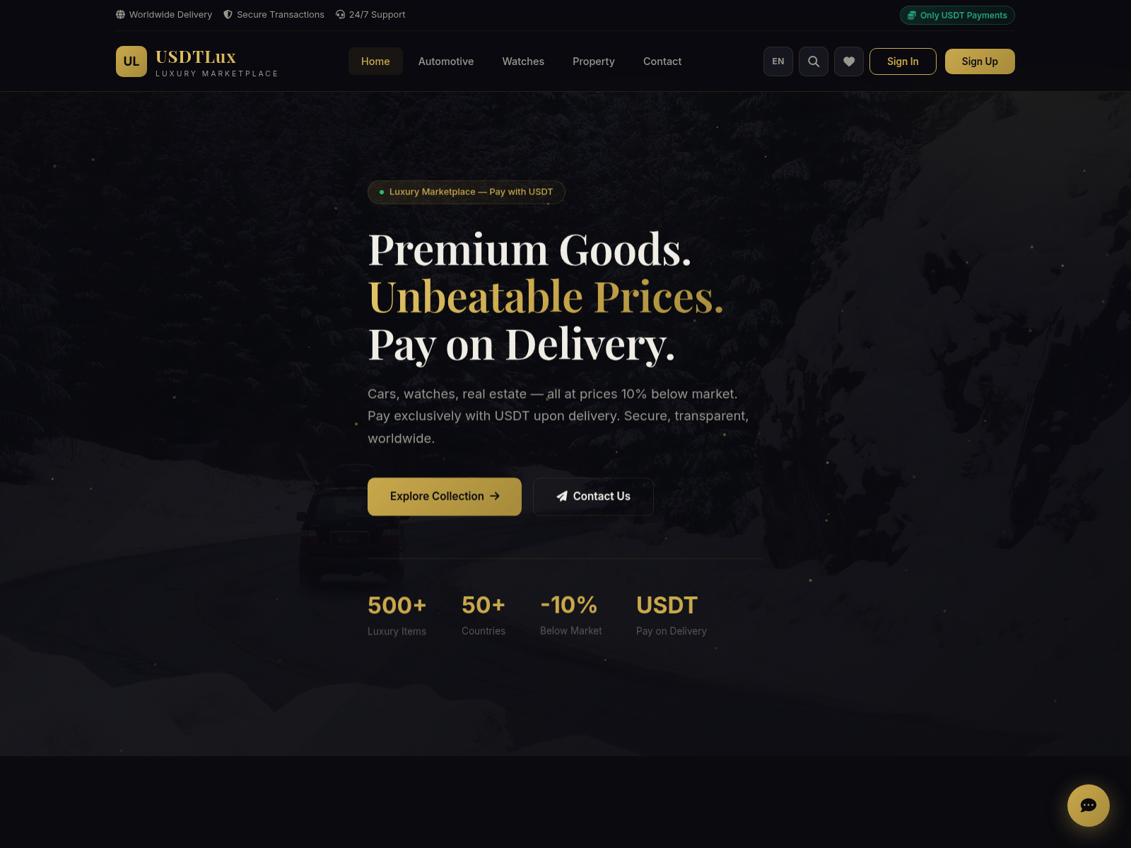 Screenshot of usdtlux.shop