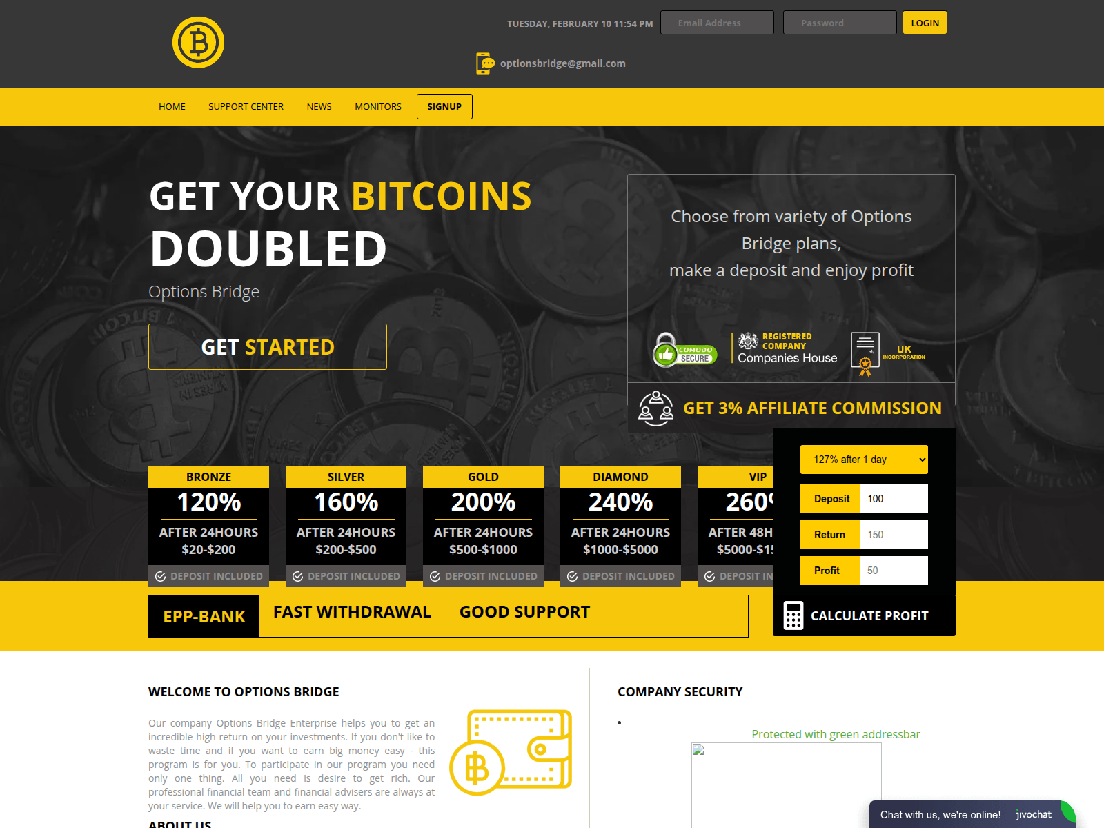 Screenshot of optionsbridge.uno