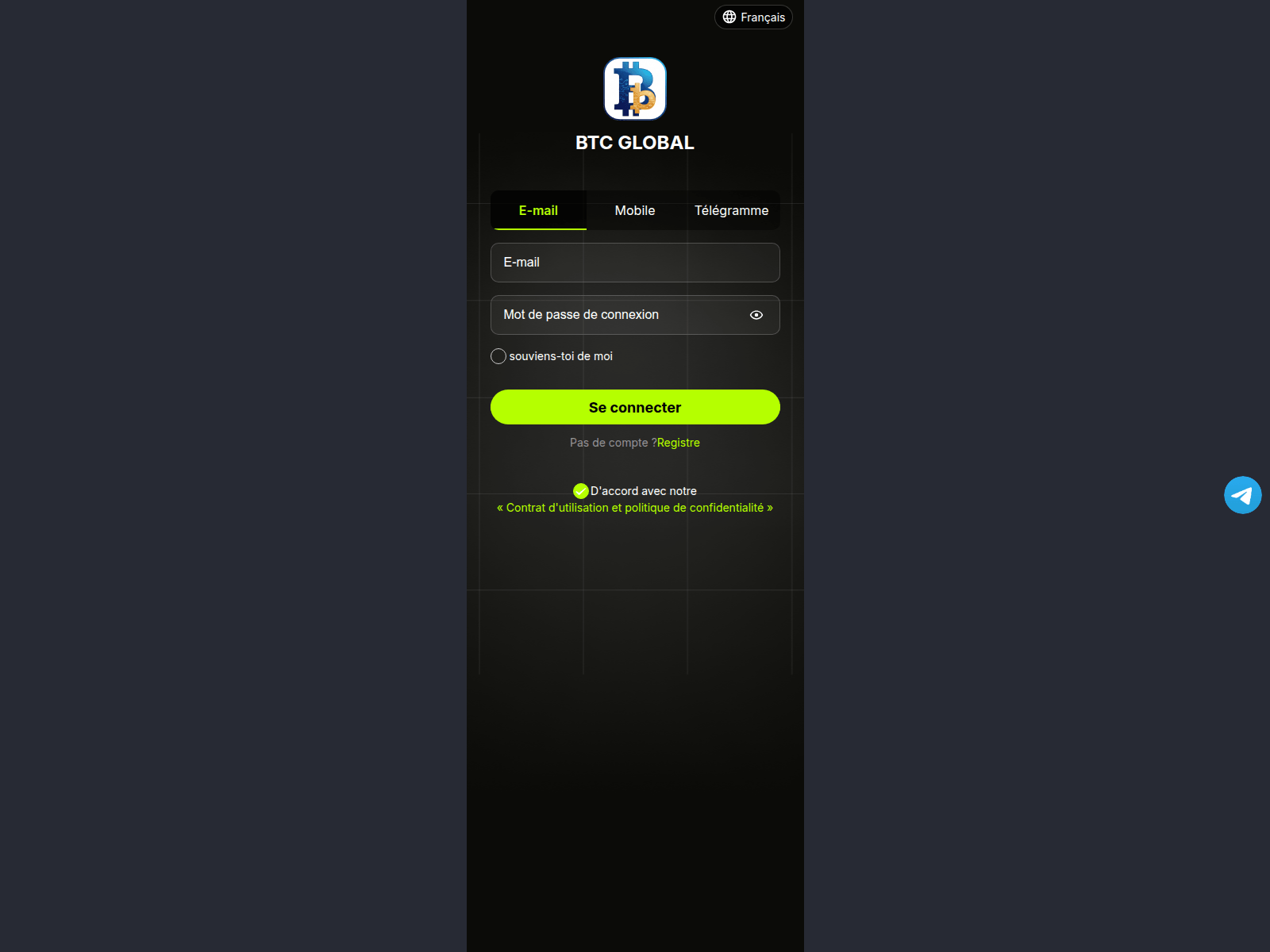 Screenshot of btclink.cc