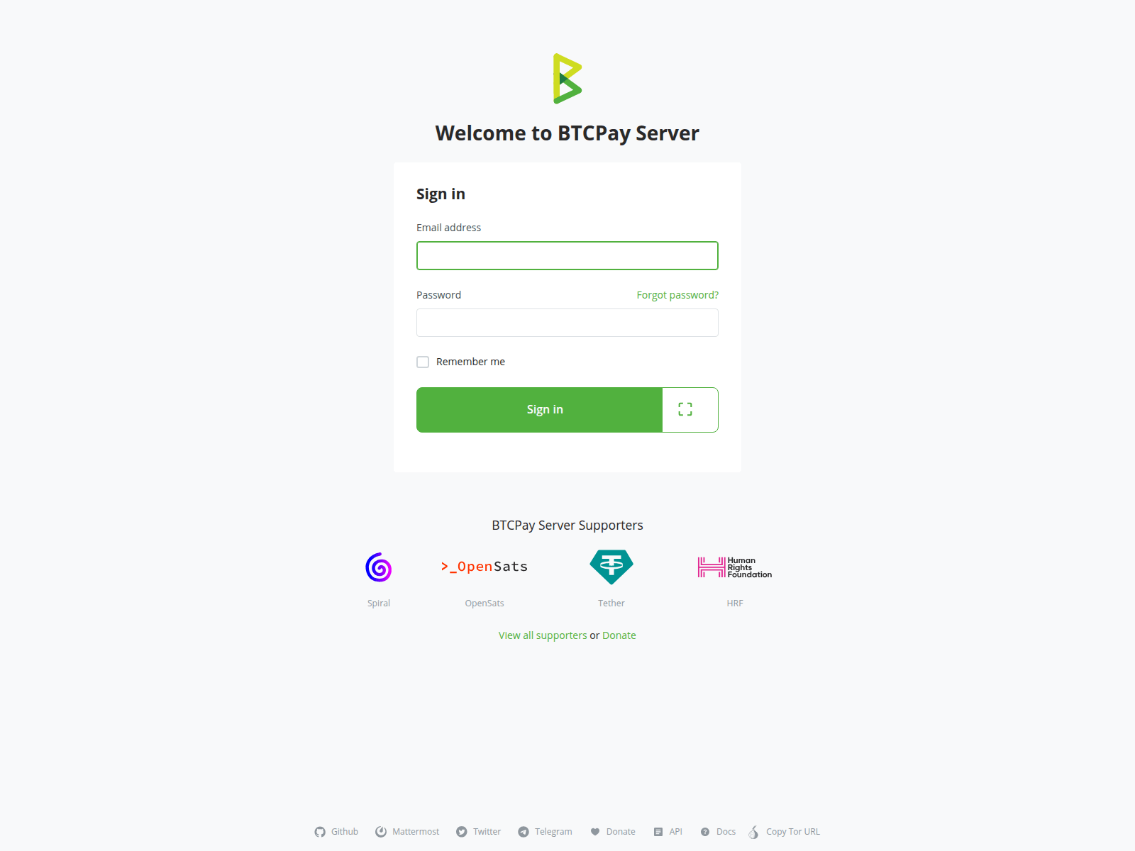 Screenshot of btcpayserver.oxtr.dev