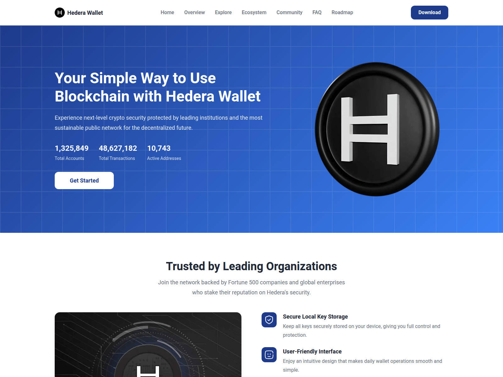 Screenshot of hederawallet.io