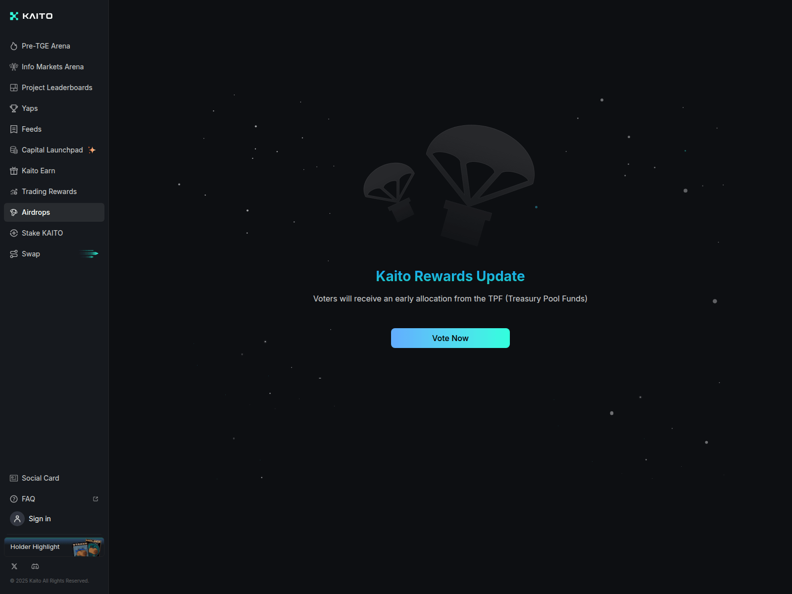 Screenshot of vote-kaito.xyz