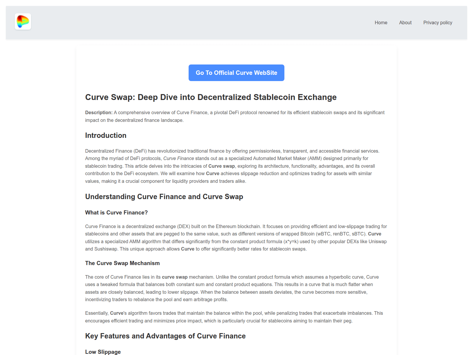 Screenshot of curv-e-app.cc