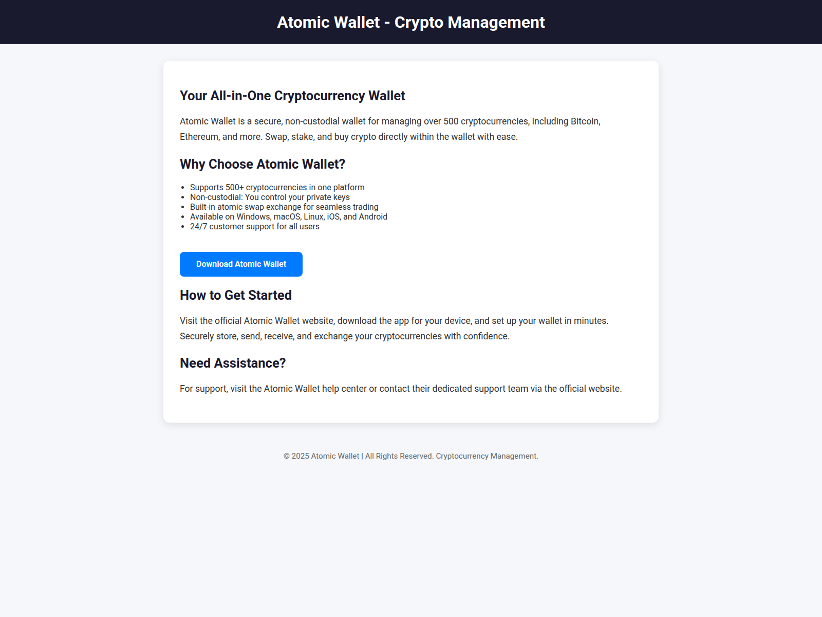 Screenshot of atomicwalletapp.com