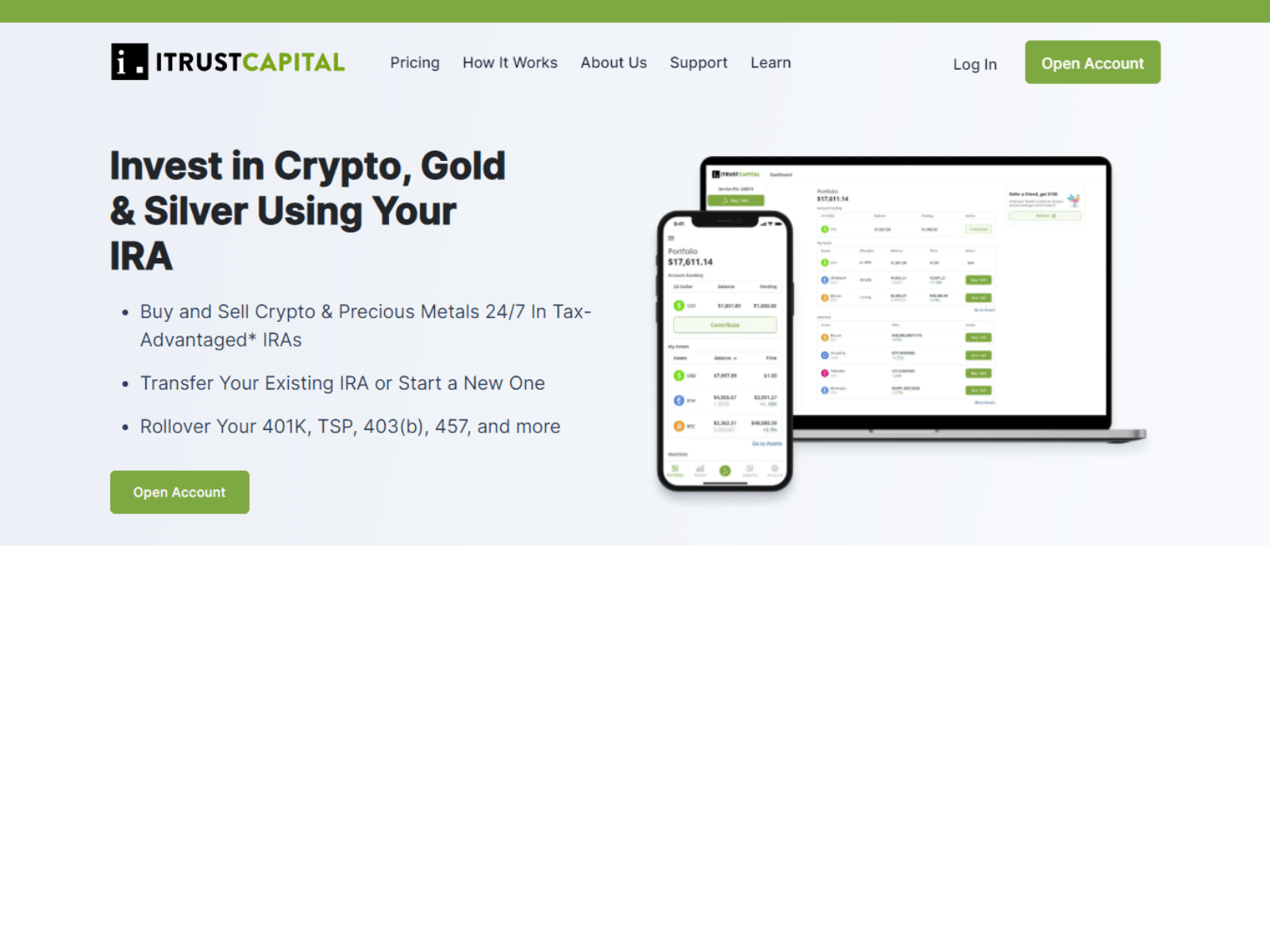 Screenshot of itrustcpetallogin.webflow.io