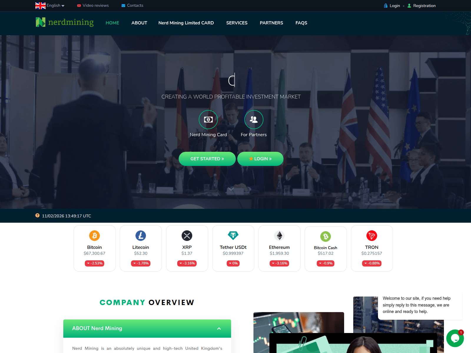 Screenshot of nerd-mining.ltd