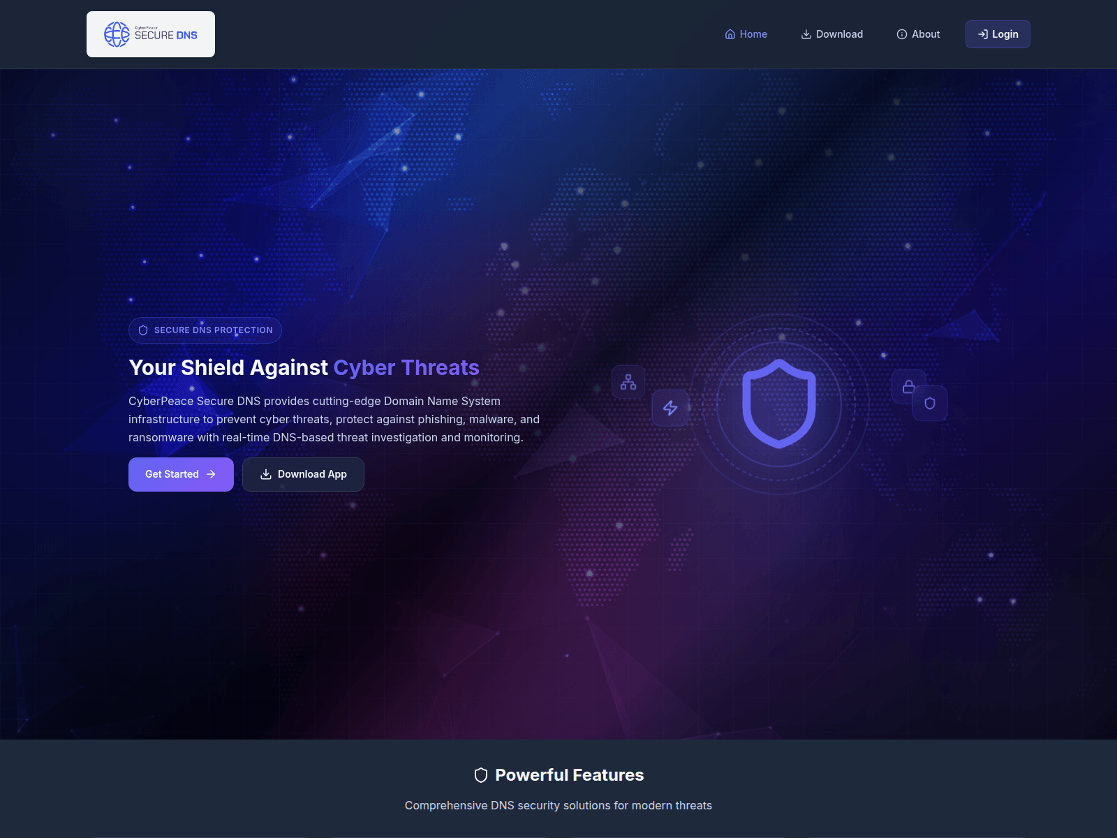 Screenshot of securedns.cyberpeace.click