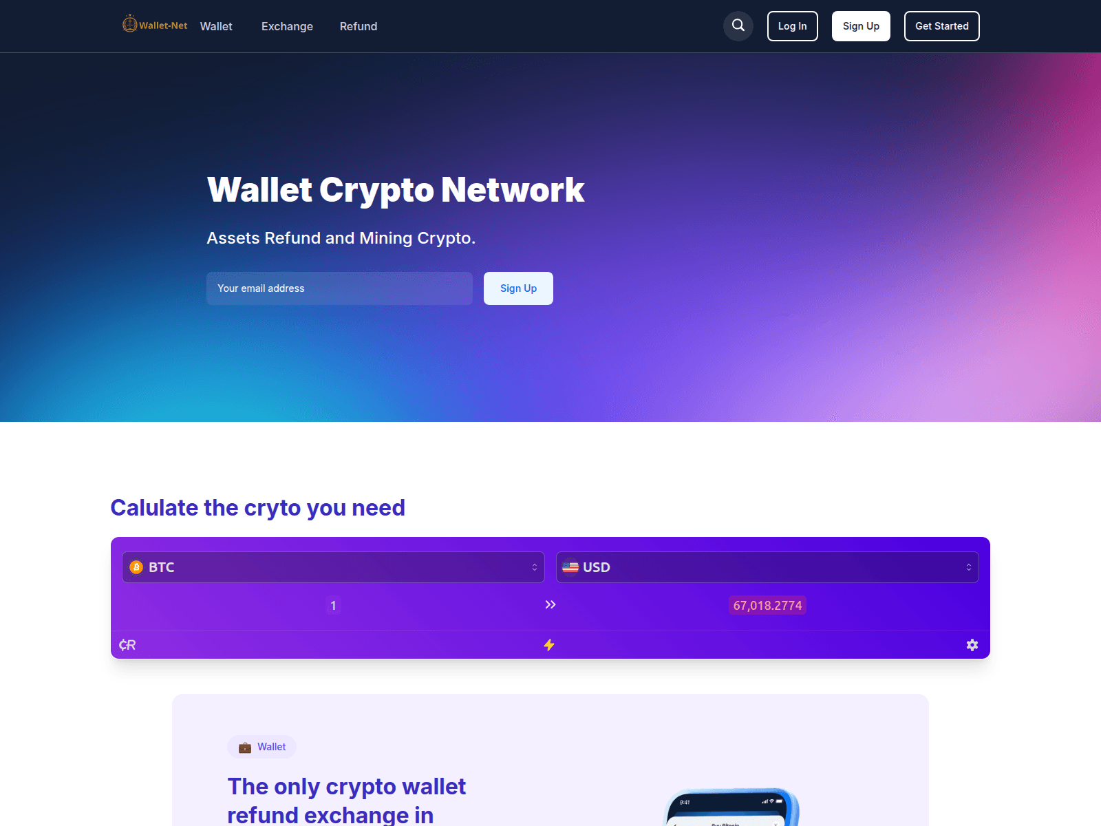 Screenshot of wallet-net.com