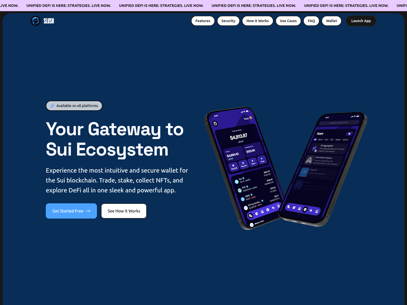 Screenshot of wallet-slush.app