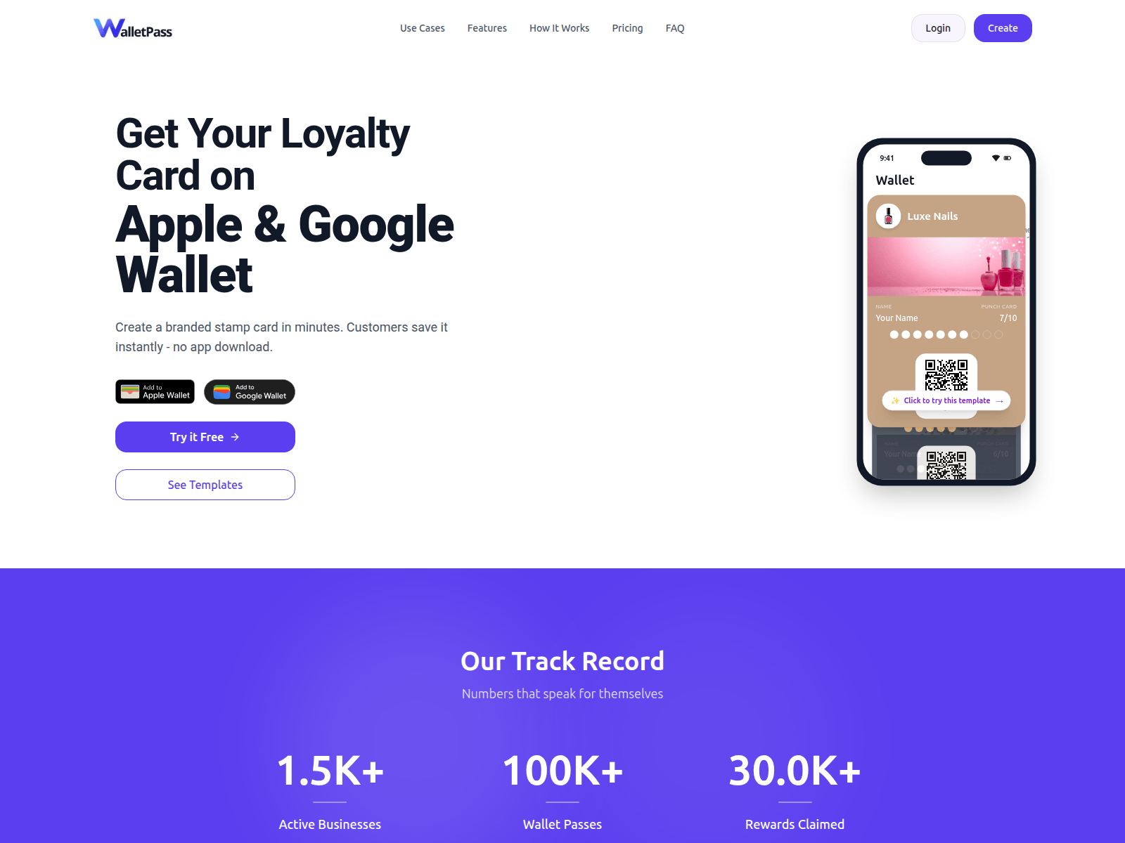Screenshot of wallet-pass.online