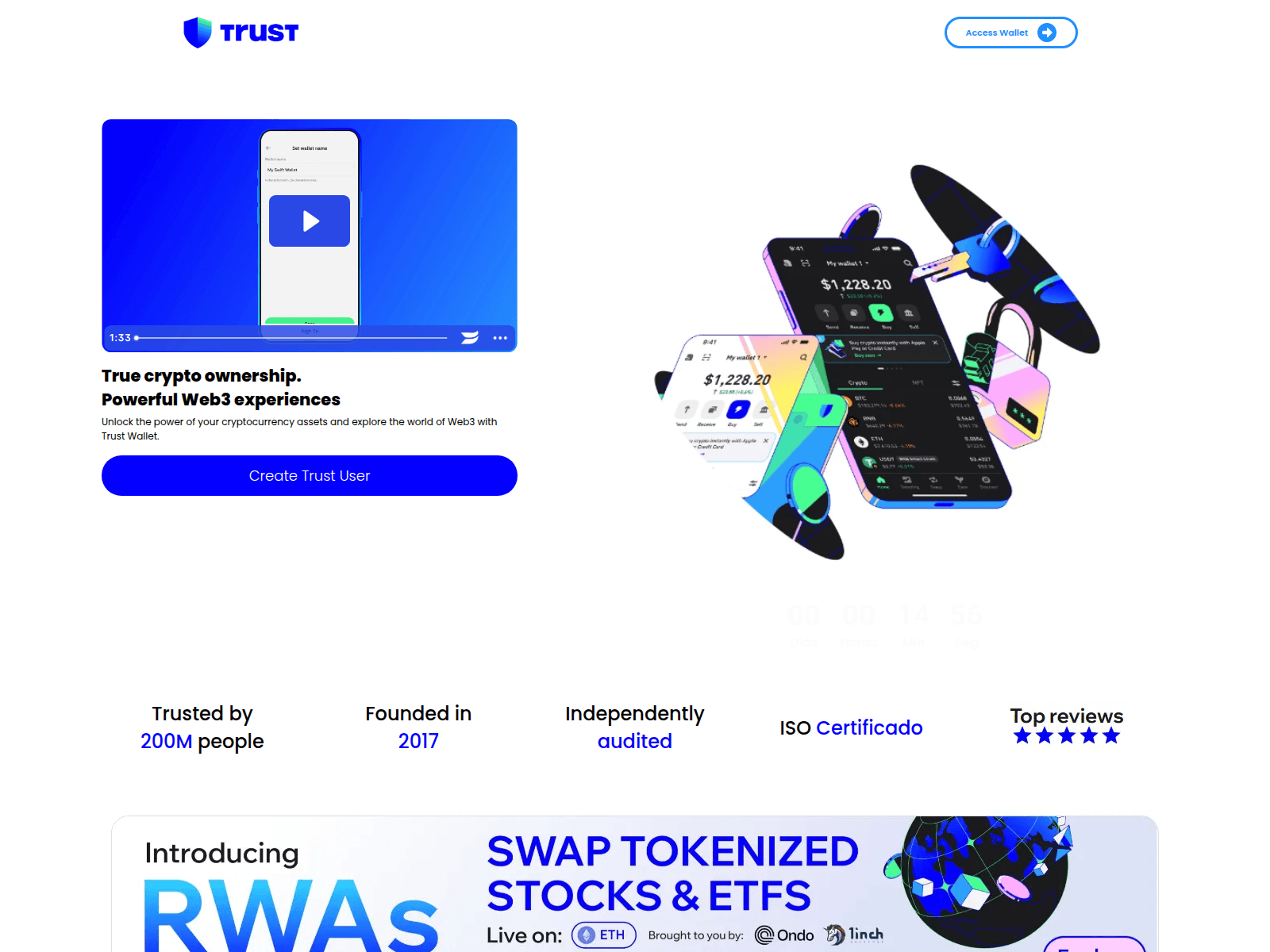 Screenshot of www.trustwallett.app
