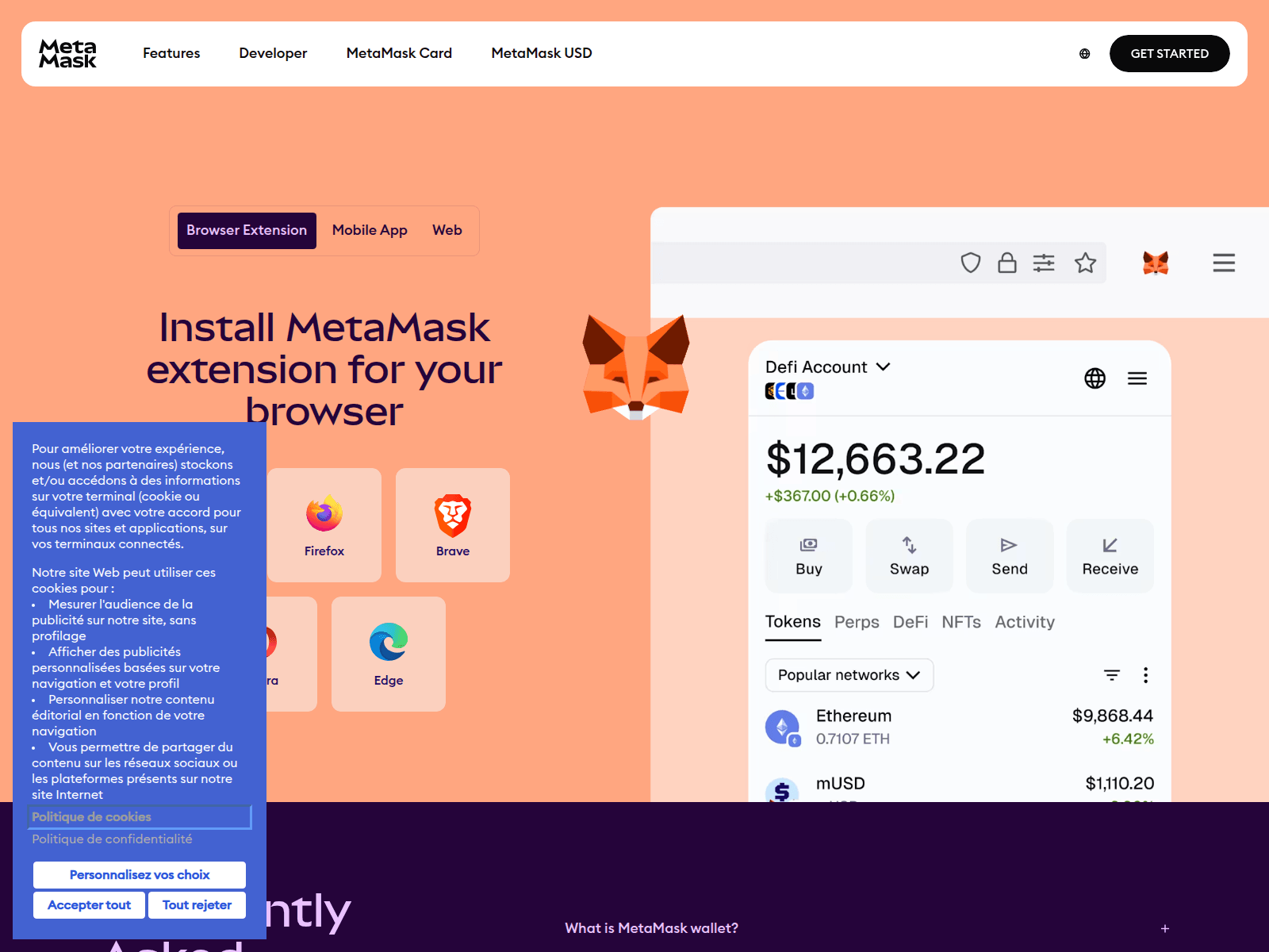 Screenshot of metamask.satoshimobile.health