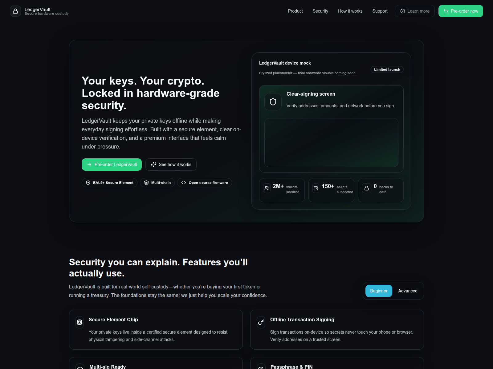 Screenshot of ledger-co.dream.space