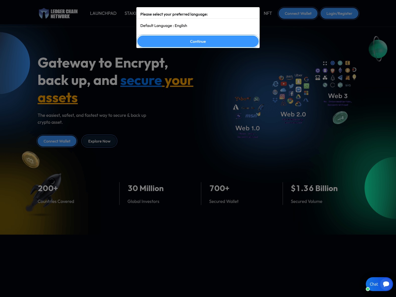 Screenshot of ledgerchainnetwork.org