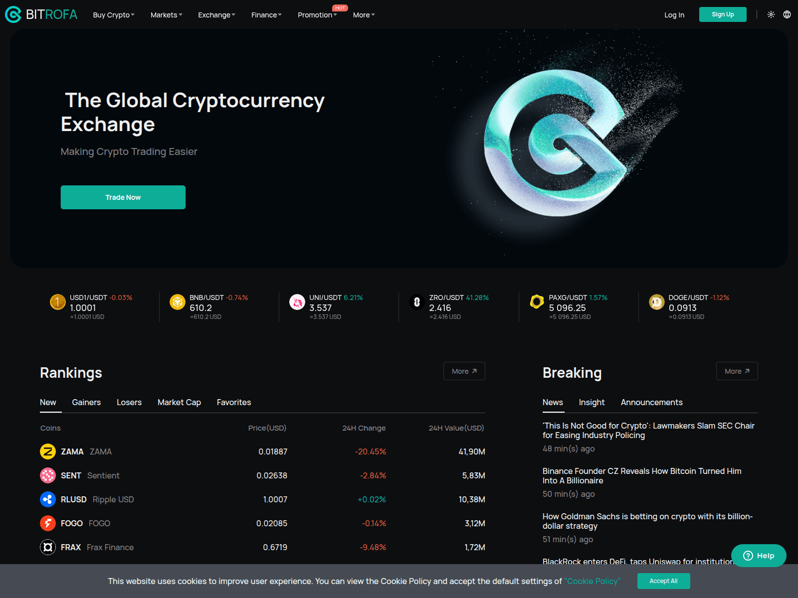 Screenshot of bitrofa.com