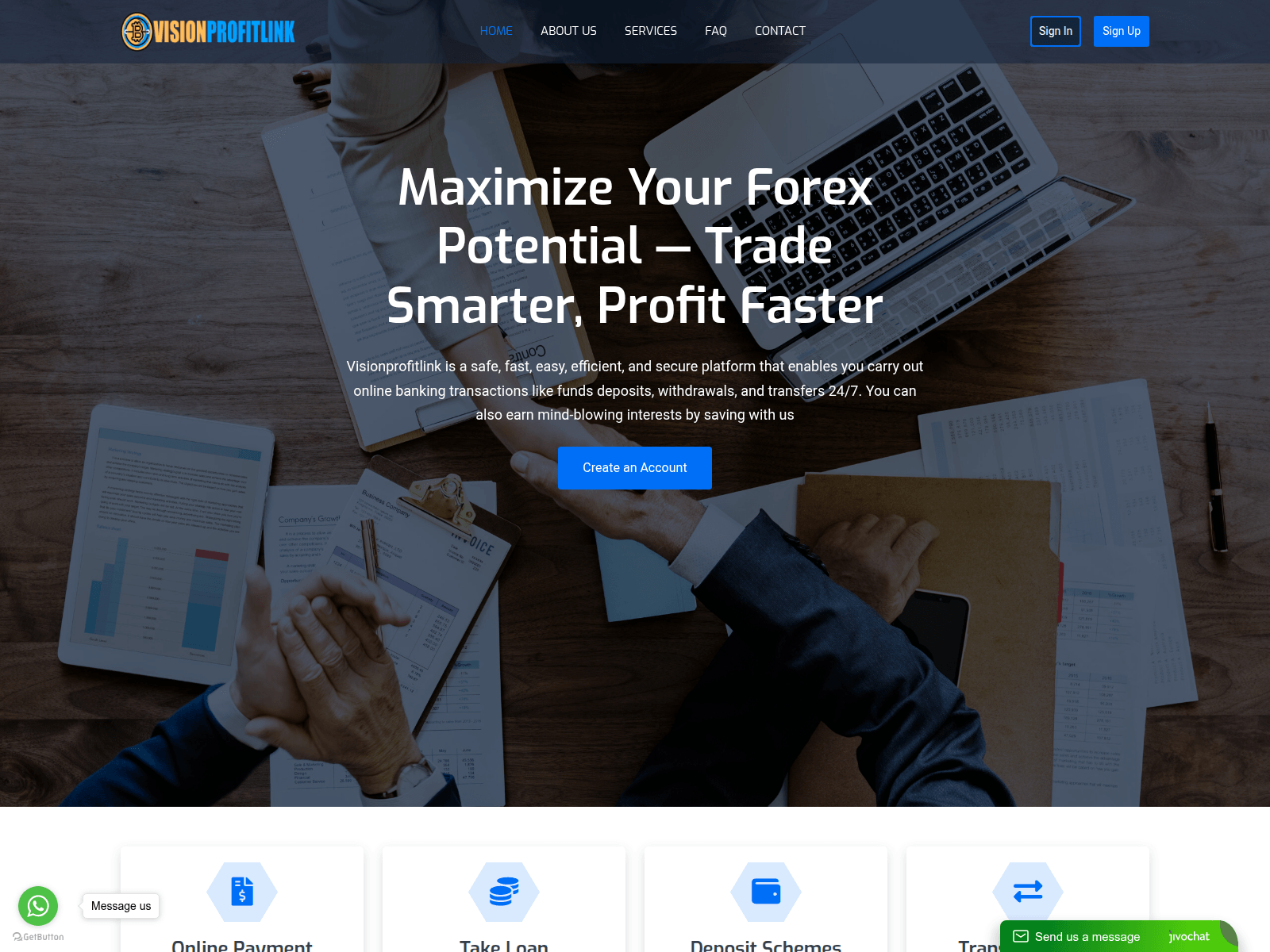 Screenshot of visionprofitlink.org