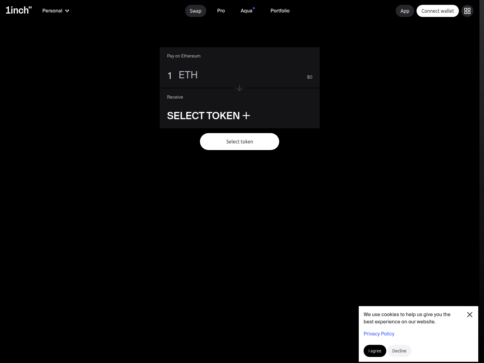 Screenshot of 1inchh.mssg.me