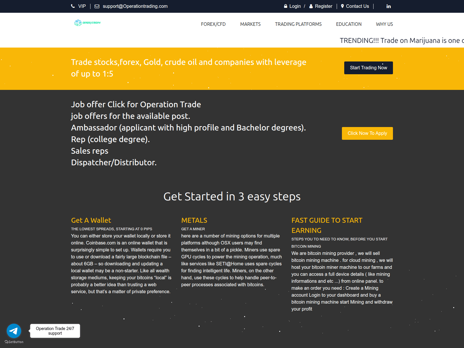 Screenshot of operationtrading.live
