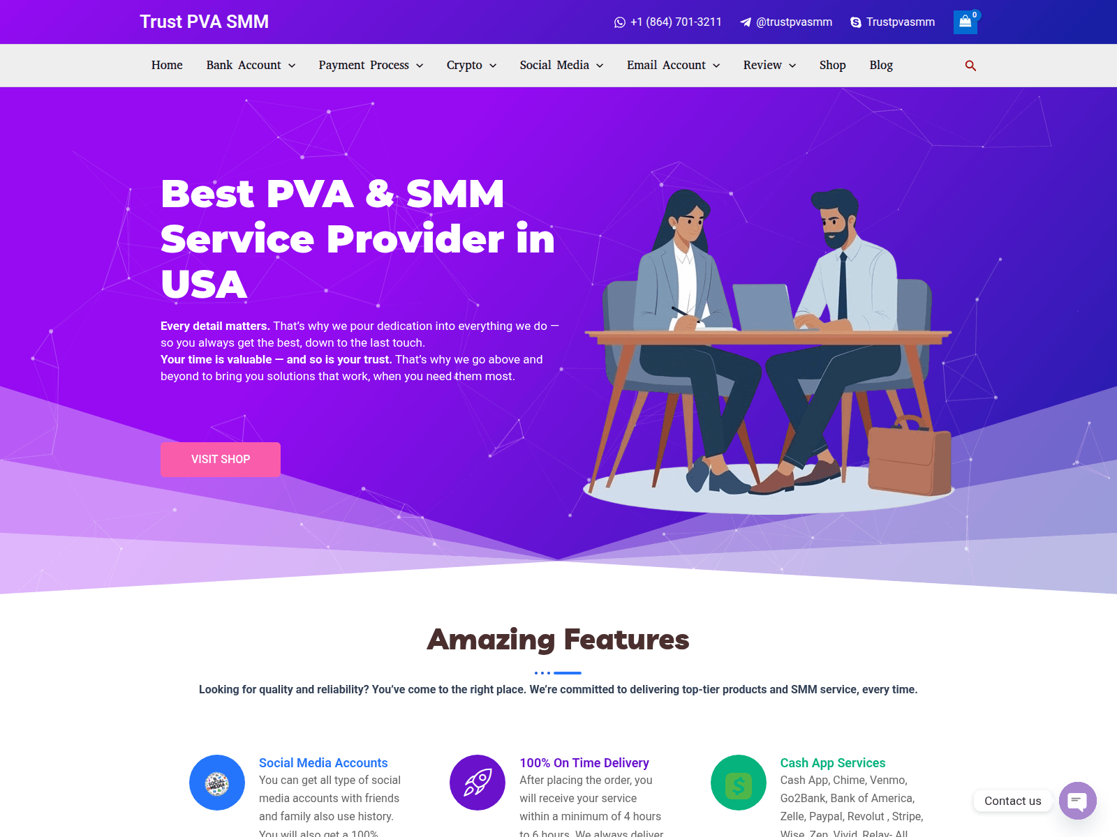 Screenshot of trustpvasmm.com