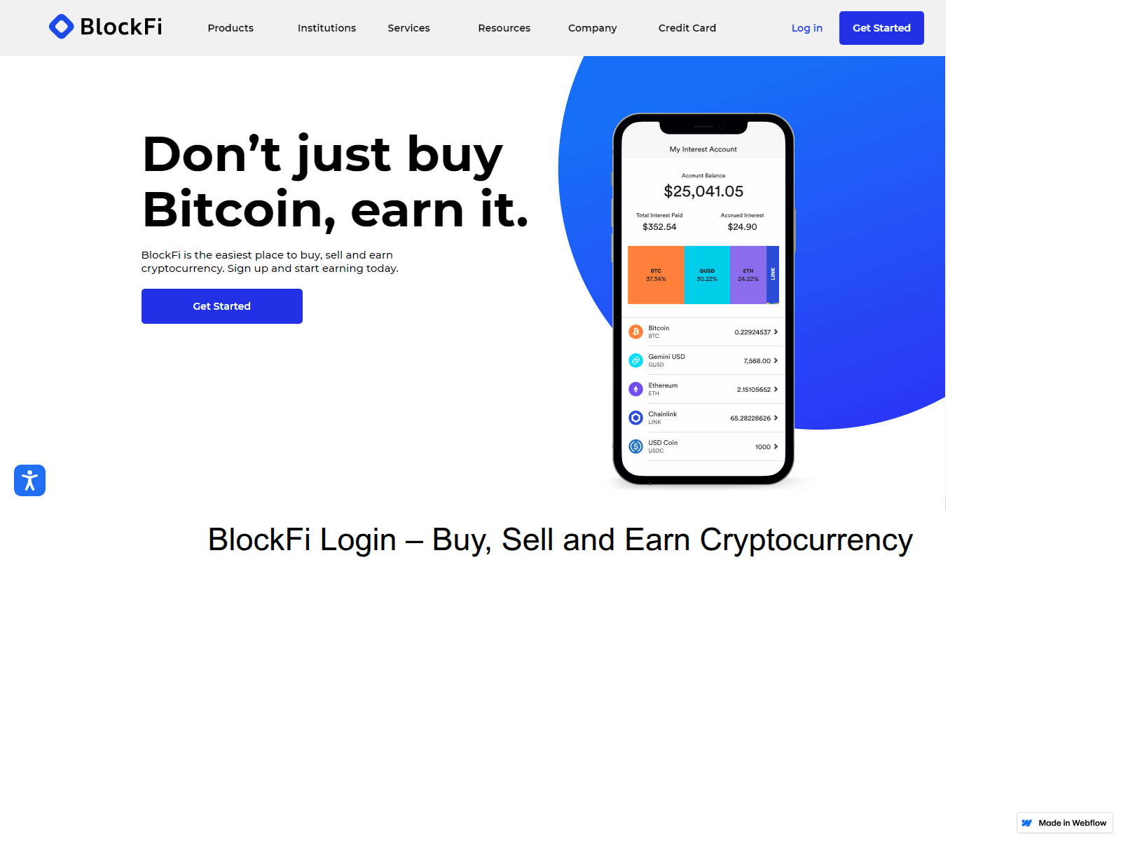 Screenshot of blockfiloginn.webflow.io